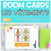 Aperçu - Apprentissages en autonomie - BOOM CARDS Les vêtements SET 3 - Page de couverture