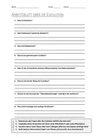 Vorschau - Arbeitsblätter - Lernposter + AB mit Fragen zum Thema "Evolution" + Lösungsblatt + Infografik - Seite 1