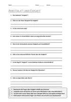 Vorschau - Arbeitsblätter - AB mit Fragen zum Thema "Ewigkeit" + Lösungsblatt - Deckblatt