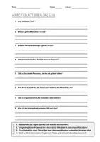 Vorschau - Arbeitsblätter - AB mit Fragen zum Thema "Exil" + Lösungsblatt + Infografik - Deckblatt