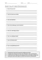 Vorschau - Arbeitsblätter - Lernplakat + AB mit Fragen zum Thema "Experimente" + Lösungsblatt + Infografik - Seite 1