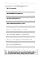 Vorschau - Arbeitsblätter - Lernposter + AB mit Fragen zum Thema "Erlebnisse berichten" + Lösungsblatt + Mindmap + Infografik - Seite 1