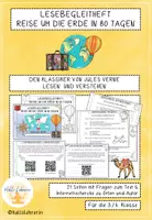 Vorschau - Arbeitsblätter - Reise um die Erde in 80 Tagen - Lesebegleitheft - Deckblatt