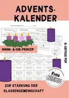 Vorschau - Anderer Materialtyp - Adventskalender Nimm & Gib für die Oberstufe Last-Minute - Deckblatt