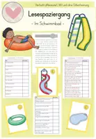 Vorschau - Anderer Materialtyp - Lesespaziergang - Im Schwimmbad (Klasse1/2) - Deckblatt