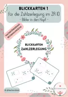 Vorschau - Spiele - Zahlzerlegung im Kopf Blickkarten Spiel 1 mit Fördertipps! - Deckblatt