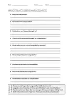 Vorschau - Arbeitsblätter - AB mit Fragen zum Thema "Fahrgeschäft" + Lösungsblatt - Deckblatt