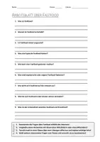 Vorschau - Arbeitsblätter - Lernposter + AB mit Fragen zum Thema "Fastfood" + Lösungsblatt + Mindmap + Infografik - Seite 1