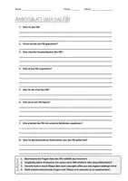 Vorschau - Arbeitsblätter - AB mit Fragen zum Thema "FBI" + Lösungsblatt - Deckblatt
