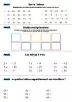 Aperçu - Préparation de séance / Séance complète - Pack entrainement multiplications - Page de couverture