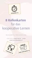 Vorschau - Aufgabenkarten - Rollenkarten kooperatives Lernen (Partner- & Gruppenarbeit) - Deckblatt