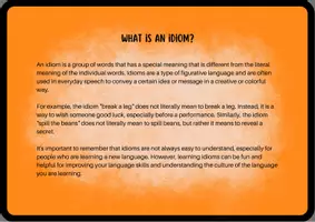 Vorschau - Spiele - English Idioms: Charades and Stop & Swap Activity / Englische Redewendungen / Sprichwörter - Seite 1