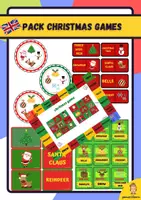 Vorschau - Spiele - 5 Christmas boardgames in english - Deckblatt