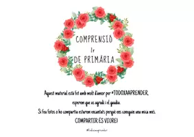 Vista previa - Tarjetas / Manipulativos - Comprensió 1r de primària - página 1