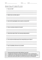 Vorschau - Arbeitsblätter - AB mit Fragen zum Thema "Felder" + Lösungsblatt - Deckblatt