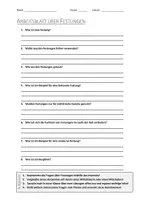 Vorschau - Arbeitsblätter - AB mit Fragen zum Thema "Festung" + Lösungsblatt - Deckblatt