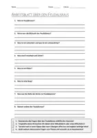 Vorschau - Arbeitsblätter - AB mit Fragen zum Thema "Feudalismus" + Lösungsblatt + Infografik - Deckblatt