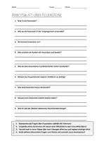 Vorschau - Arbeitsblätter - AB mit Fragen zum Thema "Feuerstein" + Lösungsblatt - Deckblatt