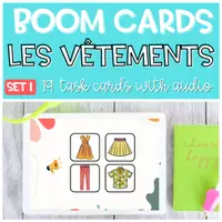Vista previa - Recursos multimedia - BOOM CARDS Les vêtements SET 1 avec audio - Portada