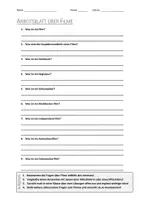 Vorschau - Arbeitsblätter - AB mit Fragen zum Thema "Film" + Lösungsblatt + Infografik - Deckblatt