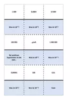 Vorschau - Spiele - Zehnerpotenz - positiver & negativer Exponent - Ich habe... Wer hat? - Kopfrechnen - Lesespiel - Seite 1