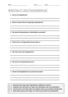 Vorschau - Arbeitsblätter - AB mit Fragen zum Thema "Fingerabdruck" + Lösungsblatt + Mindmap + Infografik - Deckblatt