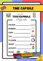 Vorschau - Mal- und Bastelvorlagen - TIME CAPSULE in English - Deckblatt