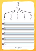 Vista previa - Hojas de trabajo - Cuadernillo de lectoescritura. Nivel inicial-Letras básicas - página 3