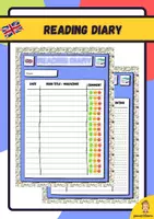 Vorschau - Arbeitsblätter - reading diary in english - Deckblatt