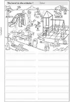 Vorschau - Stationenlernen - Schreibanlass | Wimmelbild | Geschichten schreiben | Spielplatz - Seite 1