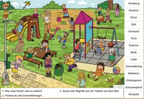 Vorschau - Arbeitsblätter - Wimmelbild | Spielplatz - Seite 3