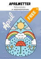 Vorschau - Arbeitsblätter - Mandala Aprilwetter - Wetter, April - Deckblatt