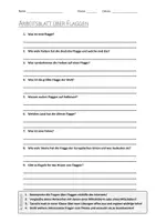 Vorschau - Arbeitsblätter - AB mit Fragen zum Thema "Flagge" + Lösungsblatt + Infografik - Deckblatt