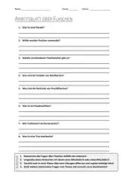 Vorschau - Arbeitsblätter - AB mit Fragen zum Thema "Flaschen" + Lösungsblatt - Deckblatt