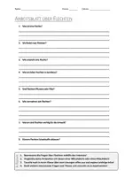 Vorschau - Arbeitsblätter - AB mit Fragen zum Thema "Flechte" + Lösungsblatt + Mindmap + Infografik - Deckblatt
