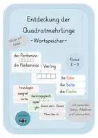 Vorschau - Poster - Wortspeicher zur Entdeckung von Quadratmehrlingen - Deckblatt