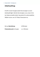 Vorschau - Arbeitsblätter - Gruppenarbeit Einführung Potenzgesetze - mit Lösungen - Deckblatt