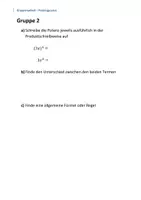 Vorschau - Arbeitsblätter - Gruppenarbeit Einführung Potenzgesetze - mit Lösungen - Seite 3