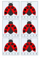Vorschau - Fördermaterial/Inklusion - 36 Karten, ZR6, Zählen und sprechen, Marienkäfer - Seite 2