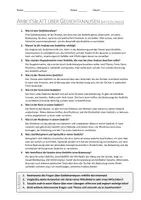 Vorschau - Arbeitsblätter - AB mit Fragen zum Thema "Gedichtanalyse" + Lösungsblatt - Seite 2