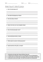 Vorschau - Arbeitsblätter - AB mit Fragen zum Thema "Florida" + Lösungsblatt + Infografik - Deckblatt