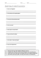 Vorschau - Arbeitsblätter - AB mit Fragen zum Thema "Flughafen" + Lösungsblatt + Infografik - Deckblatt