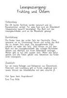 Vorschau - Arbeitsblätter - Lesespaziergang : Frühling und Ostern - Seite 1
