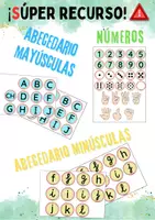 Vista previa - Tarjetas / Manipulativos - ABECEDARIO Y NÚMEROS ¡MATERIAL CON SORPRESAS!🥳 - Portada