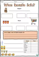 Vista previa - Hojas de trabajo - Entrada de memoria "Was kaufe ich?" artículos indefinidos en acusativo - Productos en el supermercado - Alemán - página 3