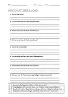 Vorschau - Arbeitsblätter - AB mit Fragen zum Thema "Fläche" + Lösungsblatt - Deckblatt