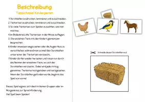 Vorschau - Spiele - Sprachförderung Kindergarten - Teppichspiel Tiere - Sprachförderungsspiel im Morgenkreis - Seite 1