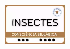 Vista previa - Tarjetas / Manipulativos - INSECTES: consciència sil·làbica - página 1