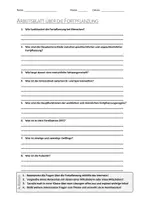 Vorschau - Arbeitsblätter - AB mit Fragen zum Thema "Fortpflanzung" + Lösungsblatt + Infografik - Deckblatt