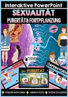 Vorschau - Stundenentwürfe - Sexualität - Pubertät - Fortpflanzung - Der Mensch | Interaktive PowerPoint - Sofort einsetzbar - Fesselnde Animationen & Elemente - Deckblatt